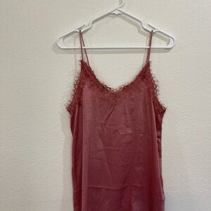 Impressions Dusty Rose Silk Lace Top